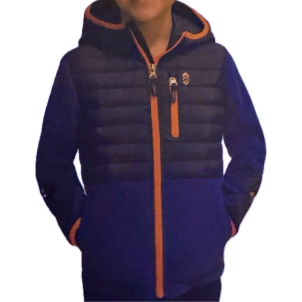Free Country Blue and Orange Hybrid Boys Jacket S 7/8